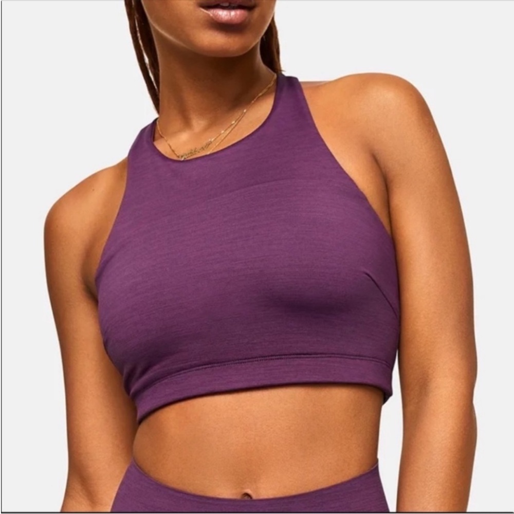 Outdoor Voices crop top medium Marled Purple TechSweat Move Free Crop